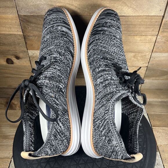 Cole Haan Mens Size 8 Original Grand Wingtip Oxford Stitchlite Black Optic White - Picture 8 of 10